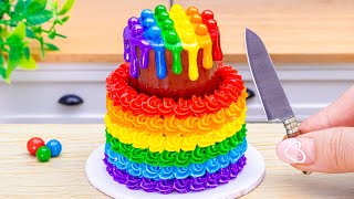 Rainbow Cake Recipes🌈How To Make Miniature Rainbow Chocolate Cake Making🌈By Magic Cakes [upl. by Euphemie]