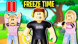 I Can Freeze Time In Roblox Brookhaven 😲🥶 [upl. by Zelikow135]