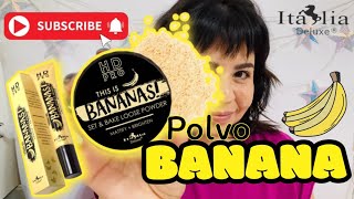 POLVO BANANA  de Italia Deluxe  🍌🍌🍌 probando probandomaquillaje y Primer de MAQUILLAJE [upl. by Enylekcaj267]