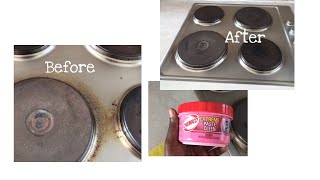 How to clean your stainless steel stovetop using chemico  pink stuff for my stovetop [upl. by Lundin]