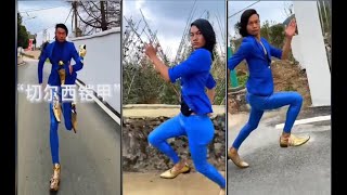 Blue Suit Chinese Man transforming and running Meme Compilation [upl. by Virgilia]