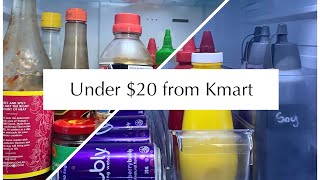 Organizing my fridge using Kmart products  Minimalism [upl. by Arataj]