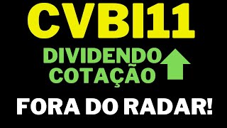 CVBI11  DIVIDENDO MENSAL E COTAÇÃO SUBINDO  FORA DO RADAR DOS COTISTAS FIIS VALE A PENA E SEGURO [upl. by Aznarepse]