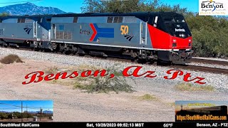 Benson AZ  UPRR Lordsburg Sub MP 1032  PTZ  SouthWest RailCams LIVE [upl. by Hgieliak832]