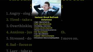 Instant Mood Refresh Solutions  motivation motivational facts [upl. by Bank]