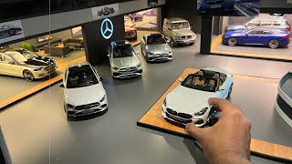 Mega Auto Show Car Collection 118 Scale Diorama  BMW  MercedesBenz  Diecast Model Cars [upl. by Yolane]