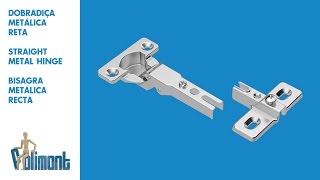 Dobradiça metálica reta  POLIMONT [upl. by Olympie]