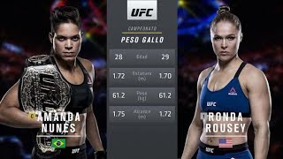 Amanda Nunes vs Ronda Rousey Full Fight 4K [upl. by Guillema]