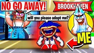 I Got Adopted as SHIN SONIC in Roblox Brookhaven 🏡RP [upl. by Atiuqad546]