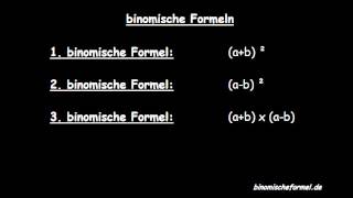 binomische Formeln [upl. by Goodspeed290]