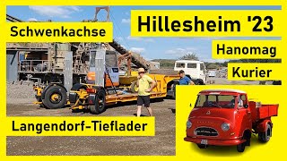 Sandgrube Hillesheim 23  Hanomag Kurier amp Langendorf Tieflader mit Schwenkbarer Hinterachse [upl. by Jen236]