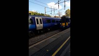 Scotrail Class 385033 crossing over Class 385035 at Cambuslang on 2B78 for Lanark [upl. by Rola681]