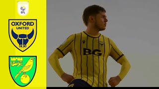 Oxford United v Norwich City Highlights  EFL Championship 202425 [upl. by Nivlam]