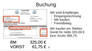 Buchen von Belegen 2 von 4  Die Rechnung [upl. by Selrahc]