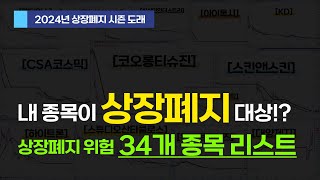 ★상장폐지 위험 34개 종목 리스트★ [upl. by Chandler]