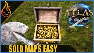 Atlas MMO How To Solo Treasure Maps Easy  Tips And Tricks [upl. by Meri]