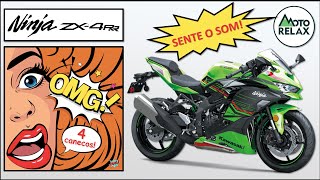 Kawasaki Ninja ZX4RR  OUÇA O SOM DO ESCAPAMENTO O maravilhoso som dos 4 canecos [upl. by Sell]