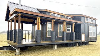 Living Large in a Tiny Space The Meadowview Gorgeous Cozy Interiors from Cowtown Cottages [upl. by Frazier]