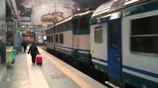 Ruggito E656 in accelerazione Milano Centrale 140212 [upl. by Smaj]