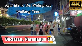 4k Real life in the Philippines  Exploring Baclaran  Paranaque City Metro Manila  Walking tour [upl. by Vallo786]