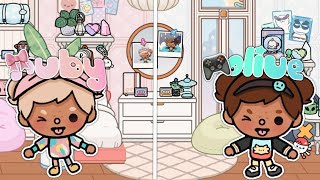 Surprising Opposite Twins W Their DREAM ROOM 🎀🎮  with voice  Toca Boca Roleplay [upl. by Nereus]