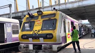 Virar Slow Local Train at Miraroad Railways Station ll Mumbai Local Train [upl. by Nylyahs]