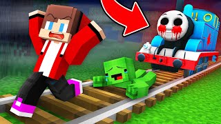 JJ and Mikey ESCAPE From Horror THOMASEXE at Night in Minecraft  Maizen [upl. by Packston]