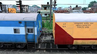 TRAIN SIMULATOR I ICF PARCEL VAN COUPLING ICF BLUE COACH I BUMPY RAILROAD RAILWORKS I RAILWAY RITAM [upl. by Daren188]