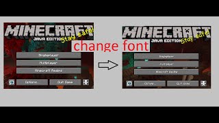 how to change fonts on minecraft java 2020 [upl. by Brackett]