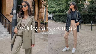 WORKWEAR ESSENTIALS AND OUTFIT IDEAS  LOOKBOOK [upl. by Son]