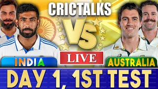 Live IND Vs AUS Day 1  1st Test  Live Scores amp Commentary  India vs Australia  Last 10 [upl. by Ecined481]