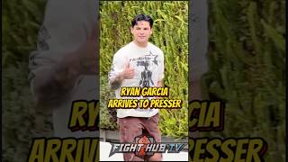 Ryan Garcia ARRIVES to Press conference vs Rukiya Anpo [upl. by Gnilyam8]