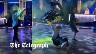 Eco activist hit by camera during Sweden’s Let’s Dance finale [upl. by Botsford]