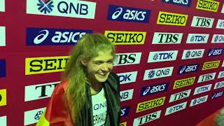 Konstanze Klosterhalfen after 5k bronze at 2019 Worlds [upl. by Hsirk]