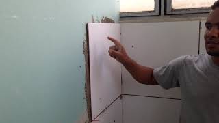 Como assentar revestimento em drywall [upl. by Cranston]