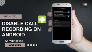 How to Turn Off Call Recording on Android [upl. by Bricker]