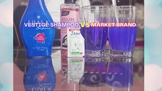 Vestige assure shampoo vs Market BrandAssure Shampoo Demo [upl. by Doe]