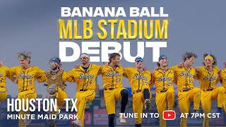 Savannah Bananas MLB Stadium Debut  SOLD OUT Minute Maid Park in Houston Texas [upl. by Ayekam684]