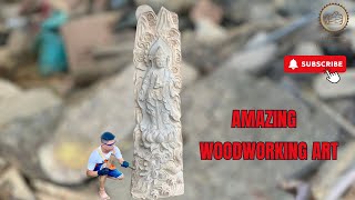 amazing woodworking art  Crafted Woodworks  crafting wood art  hand carved  wood carving [upl. by Auberbach]