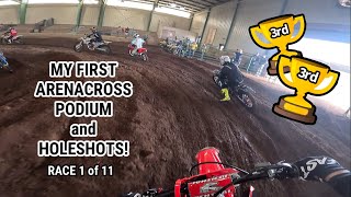 Race 1 of 11 Autaugaville Alabama Arenacross Racing D Class 11224 Motovlog AAX Motovlog Gopro pov [upl. by Amaleta]