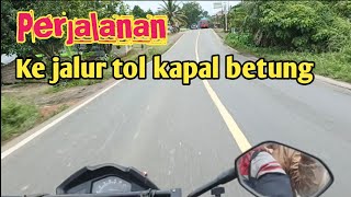 Perjalanan menuju ke jalur tol kapal betung  Gerbang tol betung 86 [upl. by Rabka]