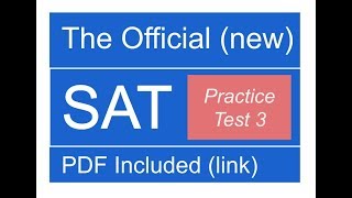 New SAT  Official Exam  Math Section 3 [upl. by Oilalue]