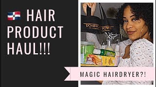 DOMINICAN HAIR PRODUCT HAUL MAGIC HAIRDRYER MUST WATCH [upl. by Nnylak]