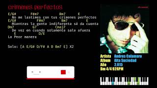 Andres Calamaro  Crimenes Perfectos Letra y Acordes [upl. by Annaeoj124]