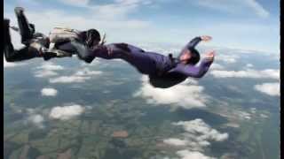 Skydiving AFF 1 gone bad student loses both instructors flips upside down and spins out of control [upl. by Alvinia161]