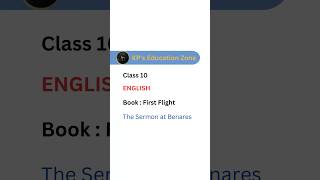 The sermon at Benares first flight class 10 introduction shorts englishlanguage literature [upl. by Abita]