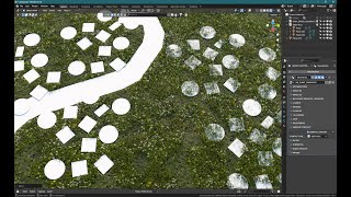 Easy Grass Generator 18 Blender  How to avoid geometry invasion super easily [upl. by Naujahs488]