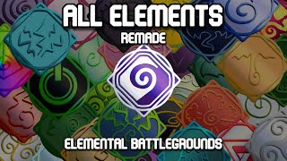 Showcasing All Elements Remade  Elemental Battlegrounds  Roblox [upl. by Sollars]