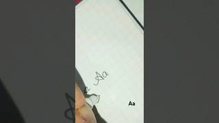 Beginner Calligraphy Aa Left Handed shorts easy basic calligraphyart artist leftist [upl. by Troyes301]