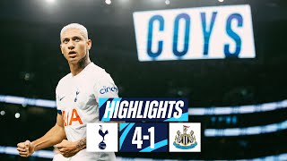 TOTTENHAM HOTSPUR 41 NEWCASTLE UNITED  PREMIER LEAGUE HIGHLIGHTS  RICHARLISON AT THE DOUBLE [upl. by Alliw863]